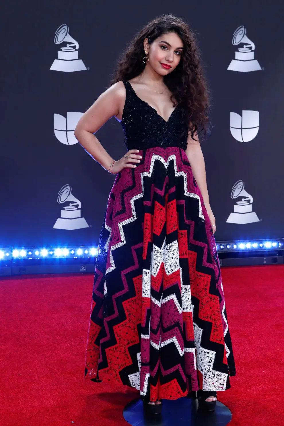 Las Vegas (United States), 15/11/2019.- Maity Interiano arrives for the 20th annual Latin Grammy Awards ceremony at the MGM Grand Garden Arena in Las Vegas, Nevada, USA, 14 November 2019. The Latin Grammys recognize artistic and/or technical achievement, not sales figures or chart positions, and the winners are determined by the votes of their peers - the qualified voting members of the Latin Recording Academy. (Estados Unidos) EFE/EPA/NINA PROMMER Arrivals - 20th Latin Grammy Awards
