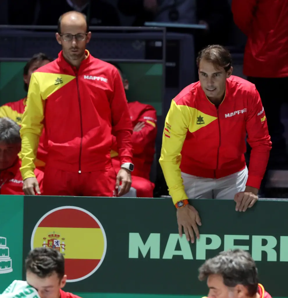Segunda jornada de la Copa Davis que se disputa en la Caja Mágica de Madrid entre España y Rusia