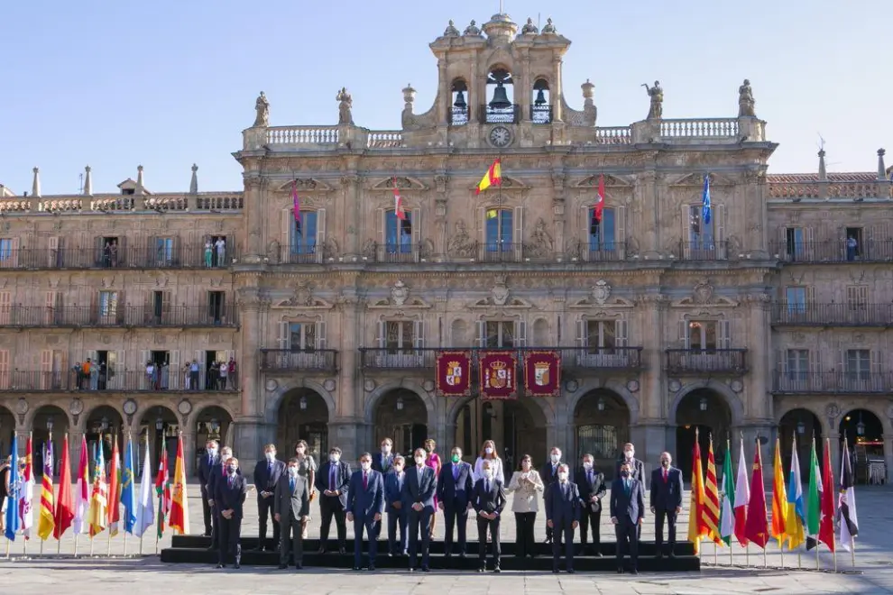 Foto de familia de la conferencia de presidentes en Salamanca