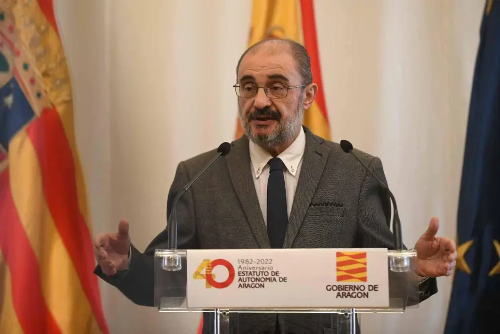 Javier Lambán ha comparecido este viernes ante los medios para explicar los motivos que le llevaron a suspender la reunión prevista con el presidente de la Generalitat para abordar la candidatura de los Juegos Olímpicos de 2030.