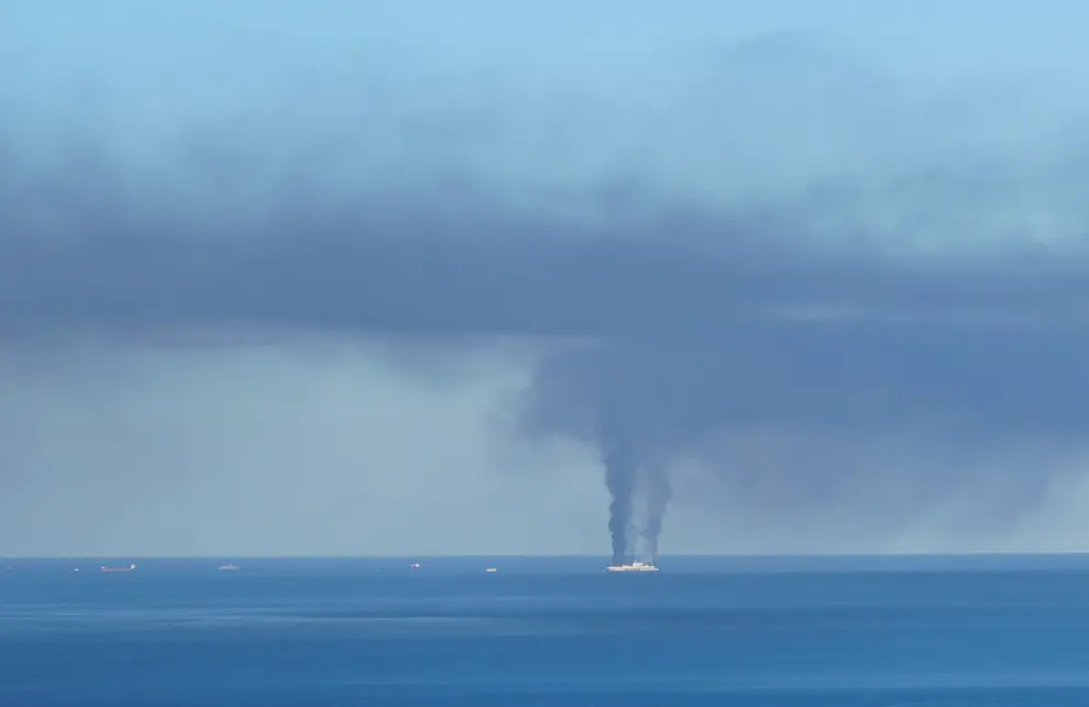 Incendio en un ferry de la ruta Grecia-Italia