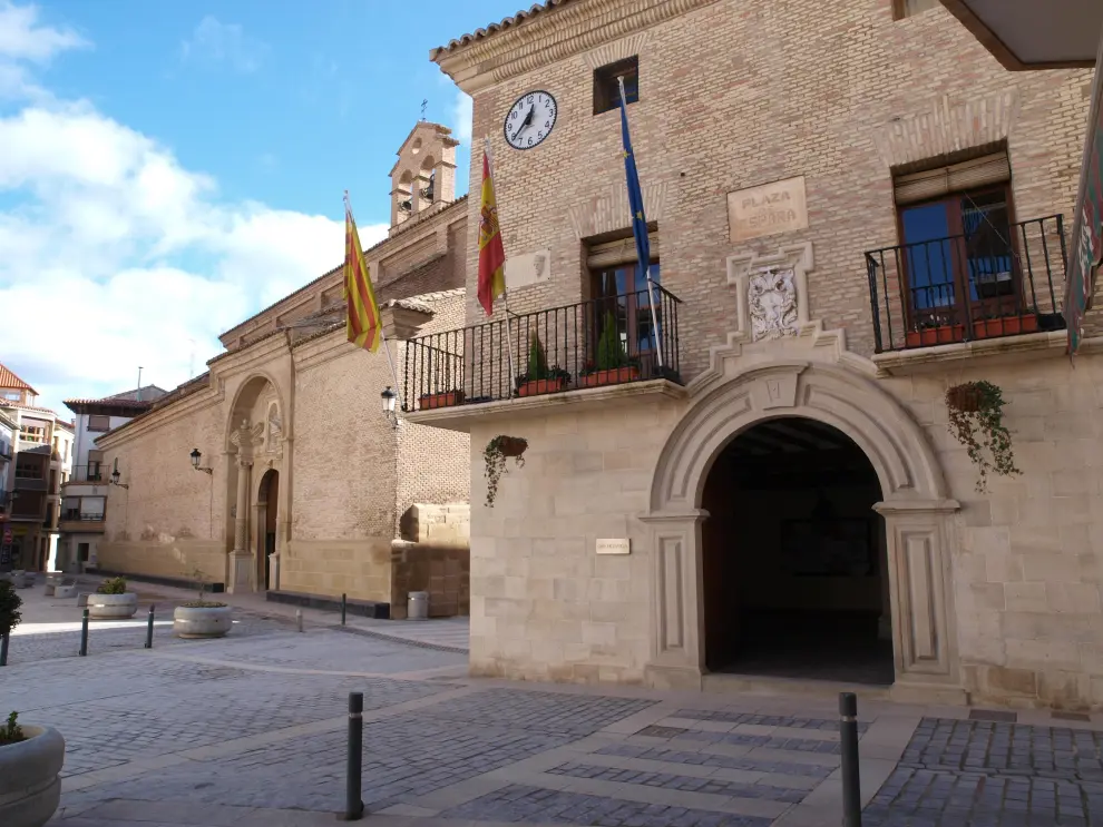La plaza de España de Calanda.