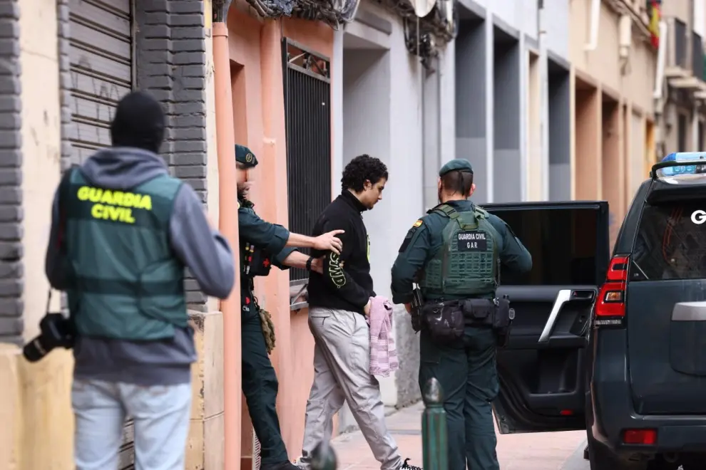 Detenido en la redada antiterrorista en la calle Doctor Palomar de Zaragoza.
