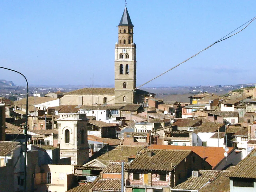 Vista del casco urbano de Fraga.