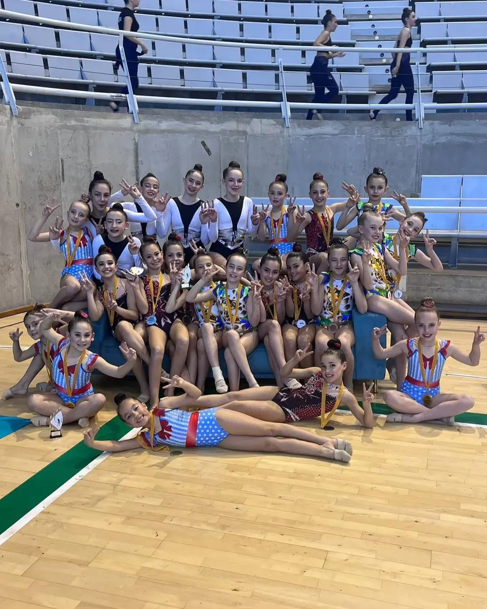 Deportistas del Club Escuela Gimnasia Rítmica Teruel