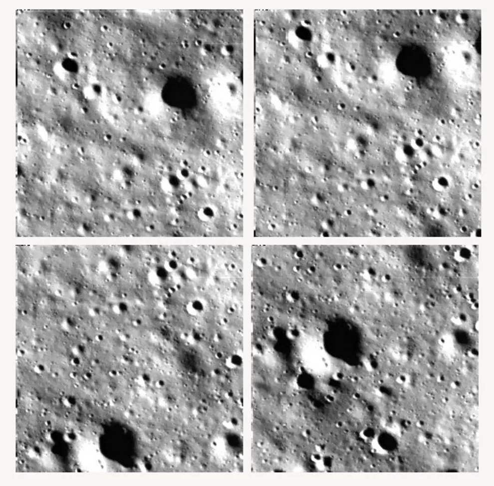 Foto de la Luna enviada por la misión espacial de la India Chandrayaan-3