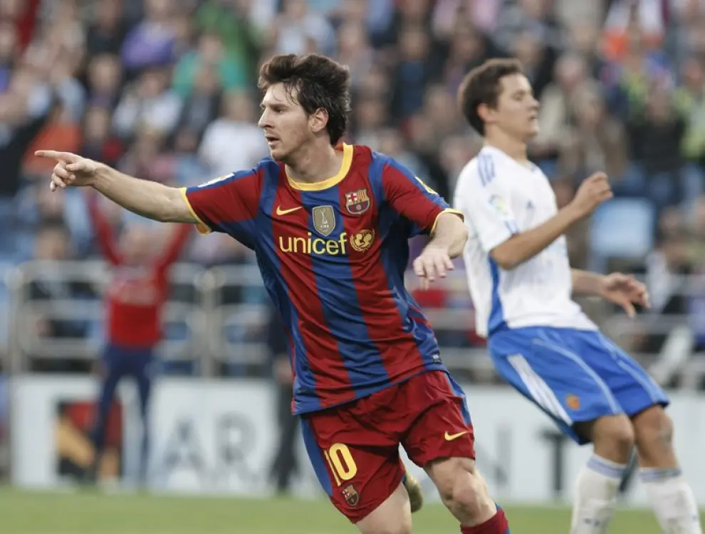 Messi, tras el gol en la primera parte
