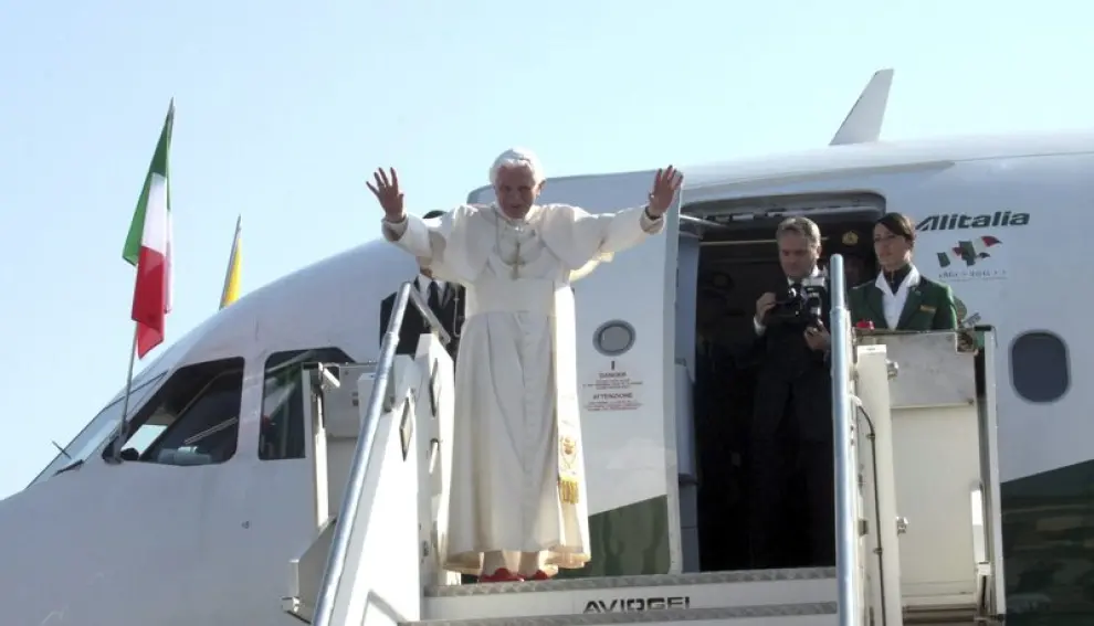 Llegada del Papa al aeropuerto de Barajas