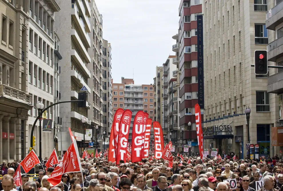 Manifestación del 1 de mayo en Zaragoza