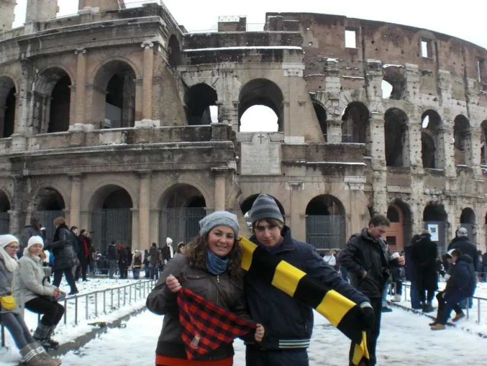 Almudena y Diego, desde el Coliseo. Sí, se puede.