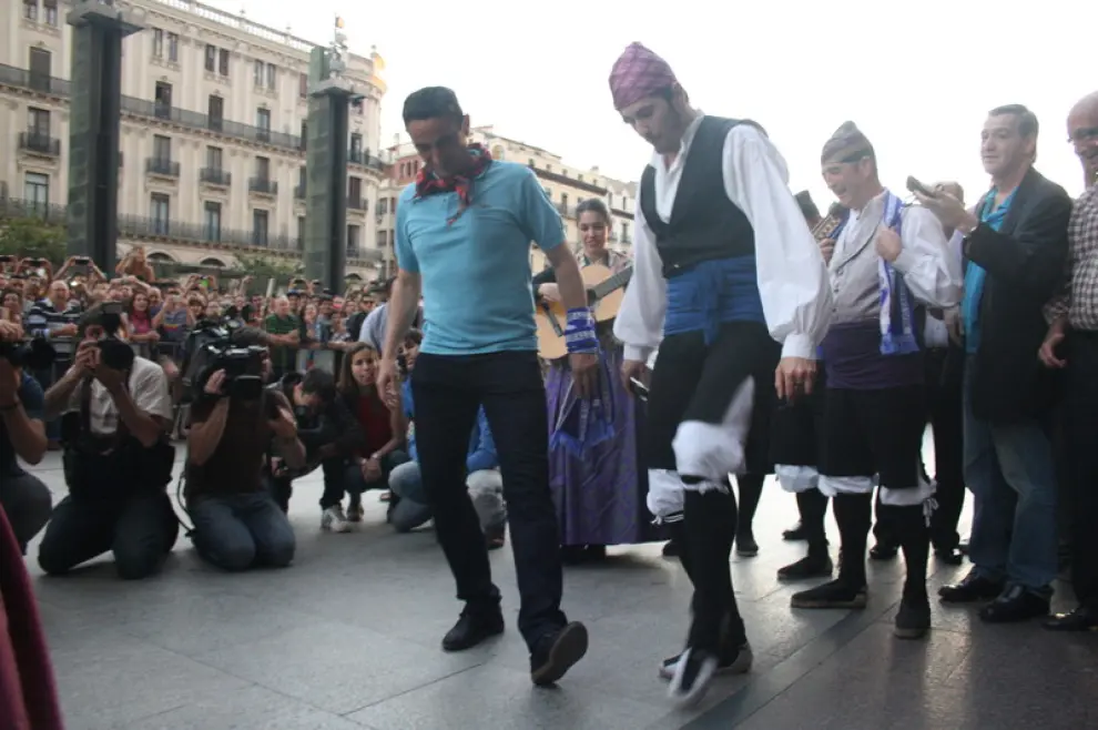 Manolo Jiménez bailando jota