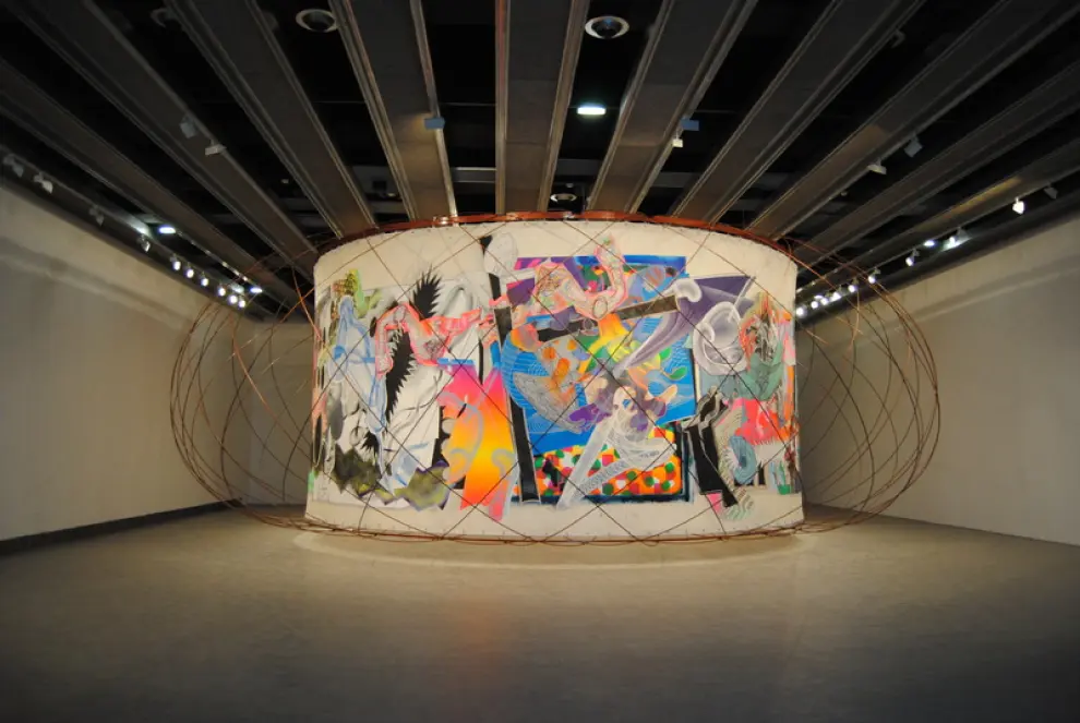 La obra 'The Michael Kohlhaas Curtain' de Frank Stella y Santiago Calatrava se exhibe desde hoy en el Pablo Serrano