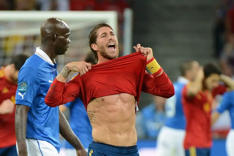 Imágenes de la final de la Eurocopa 2012, en la que se enfrentan las selecciones española e italiana