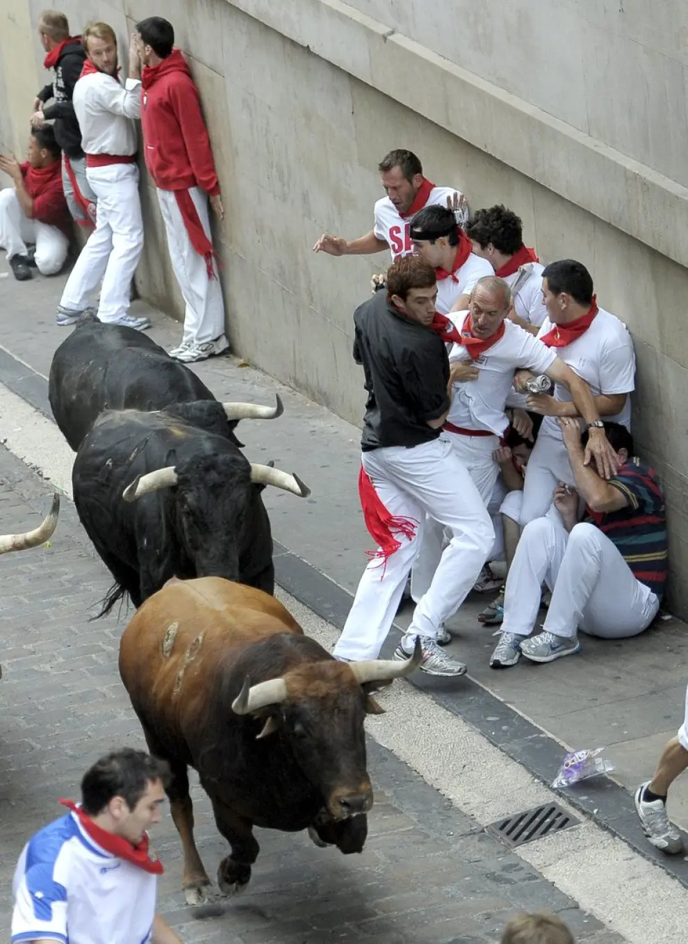 Tercer encierro de San Fermín 2012, con toros de Cebada Gago