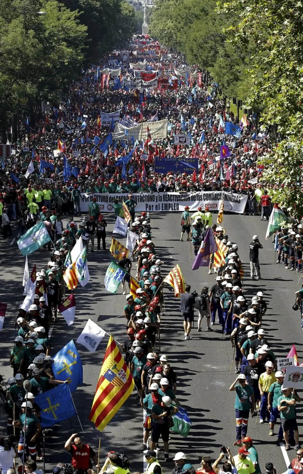 Manifestación minera en Madrid
