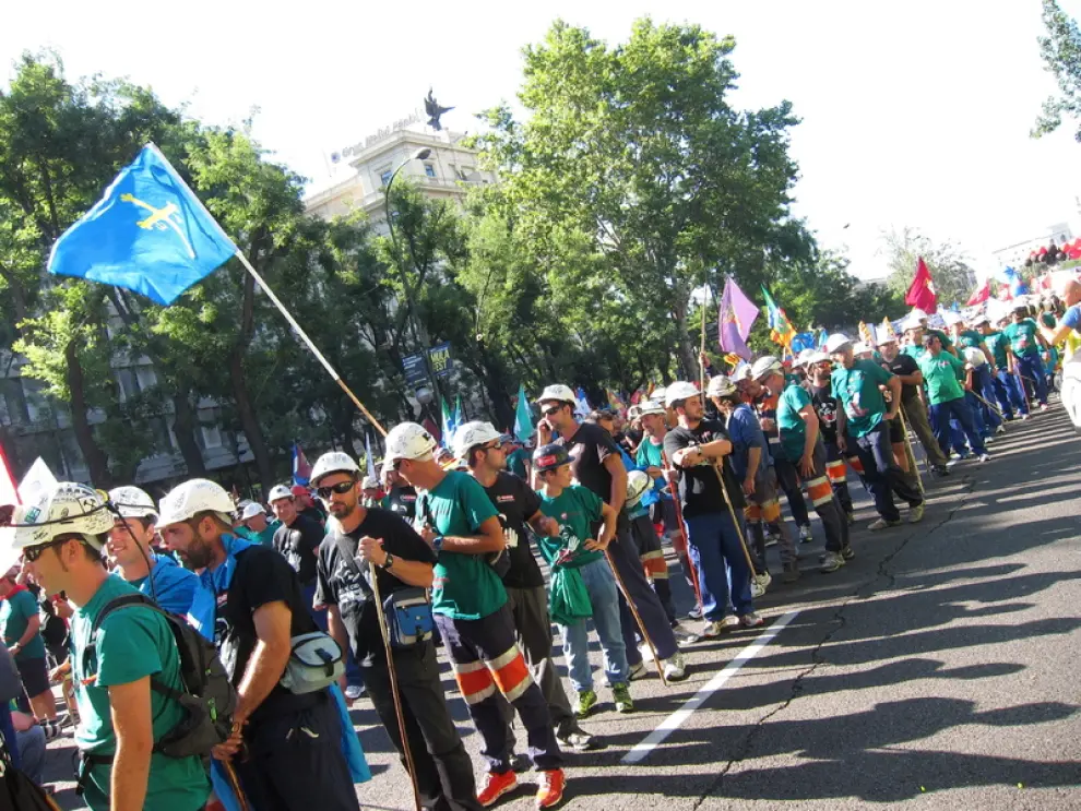 Manifestación minera en Madrid
