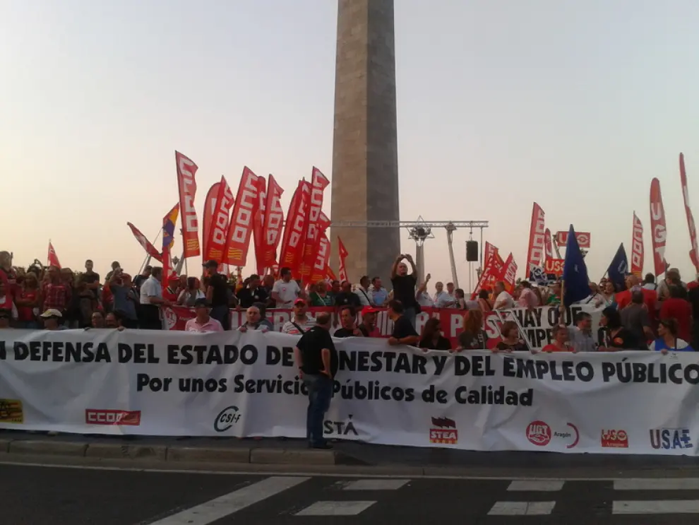 Protestas de los trabajadores contra los recortes del Ejecutivo