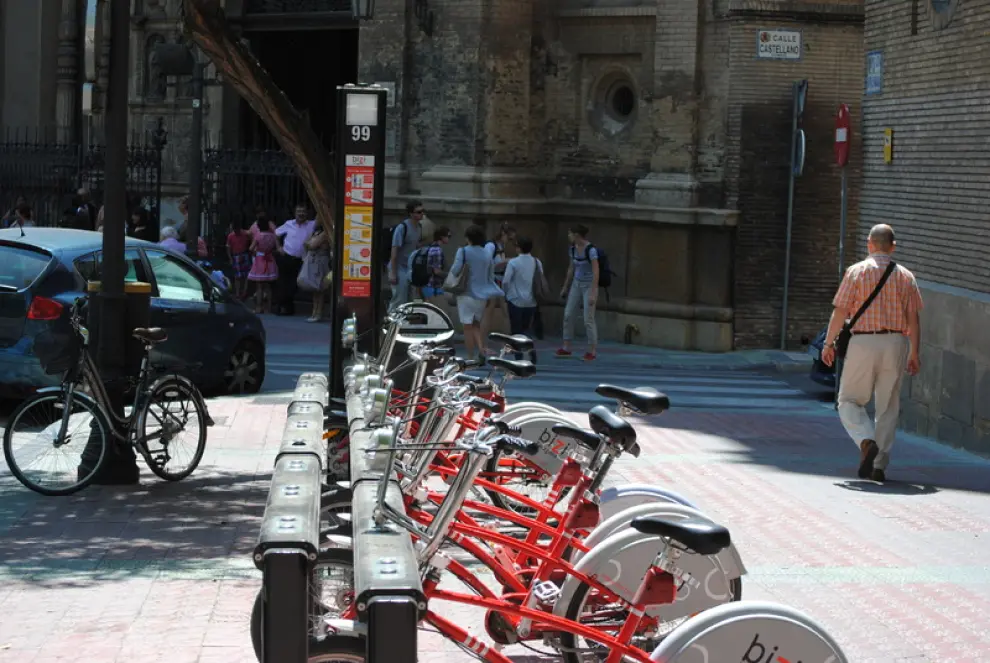 El servicio de alquiler de bicicletas del Ayuntamiento de Zaragoza.