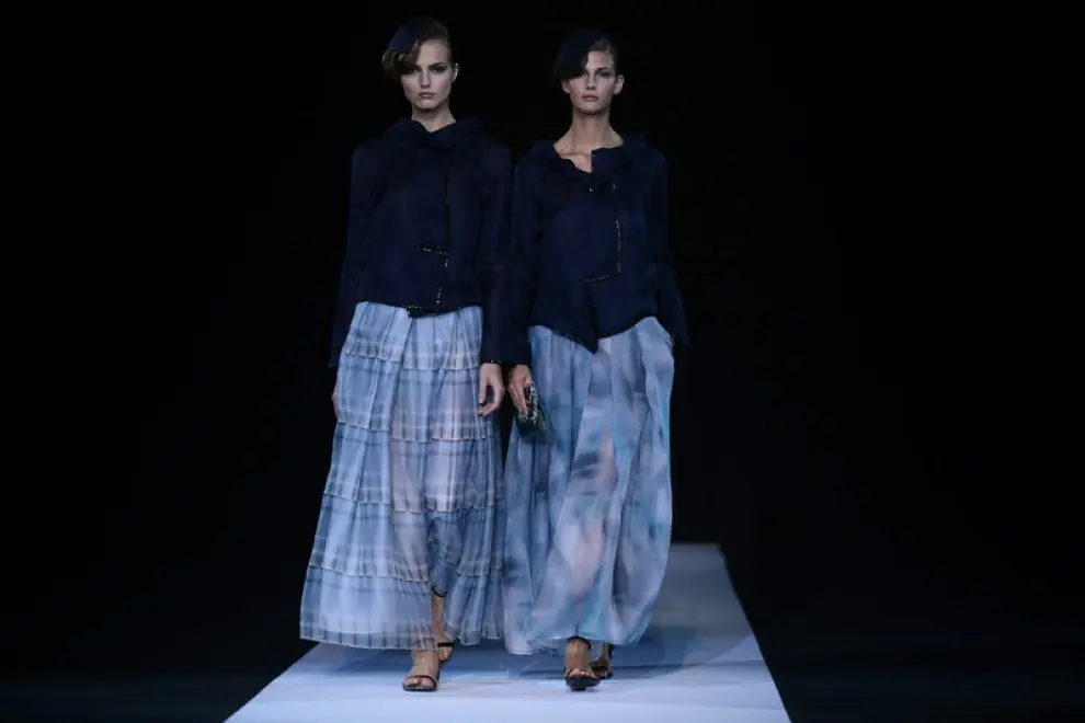 Semana de la Moda de Milán, modelos de Armani