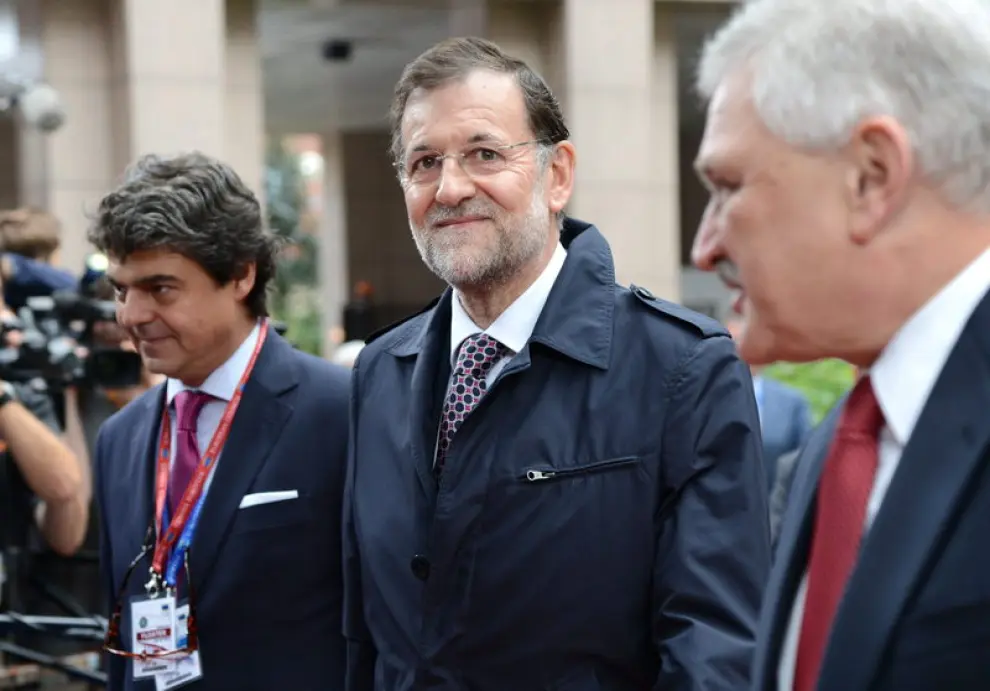 Mariano Rajoy a su llegada a la cumbre