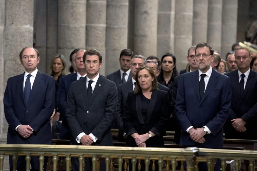 Funeral por las víctimas del accidente de tren en Santiago