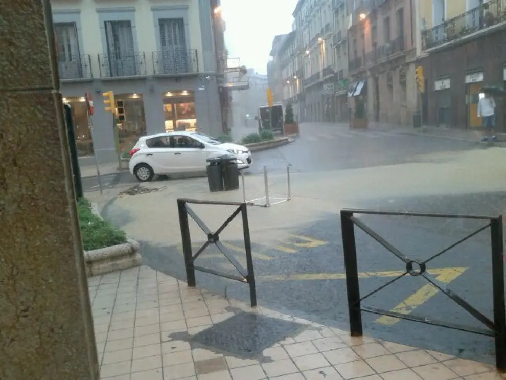 Lluvia en Huesca