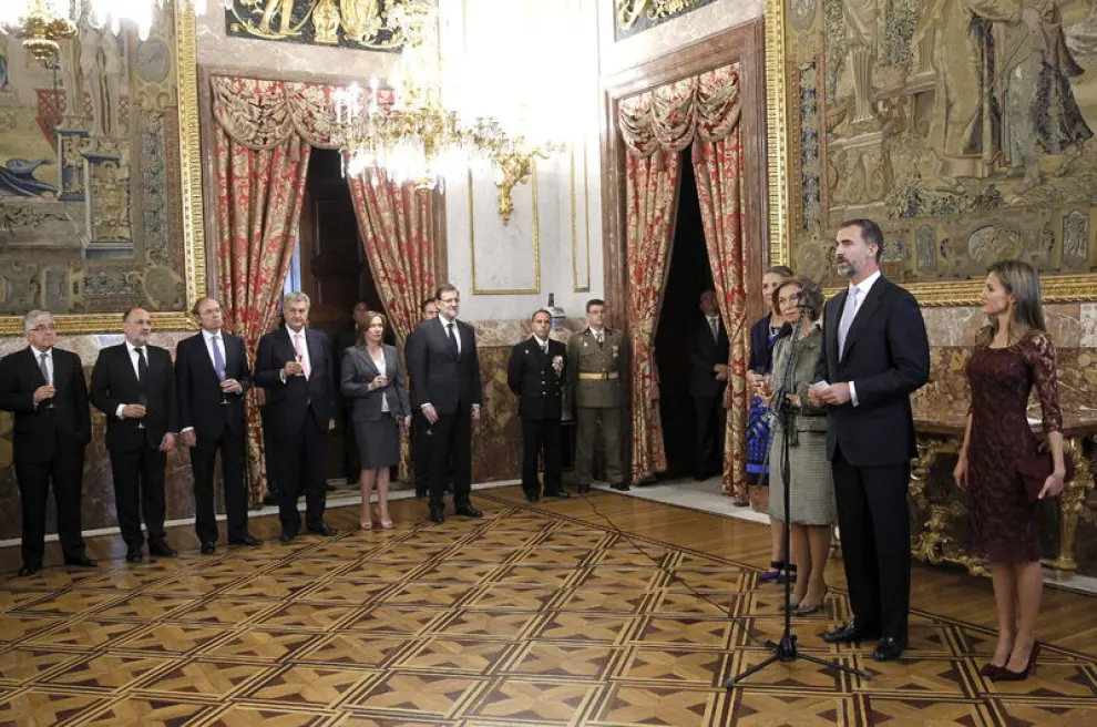 El Príncipe Felipe durante la recepción en el Palacio Real