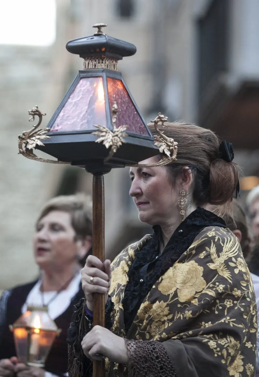 Procesion del Santo Rosario de Cristal por las calles de Zaragoza