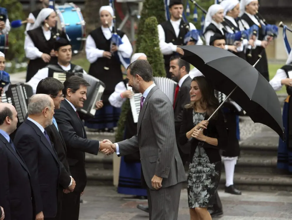 Los Príncipes de Asturias han llegado a Ovido para participar mañana en la entrega de premios.