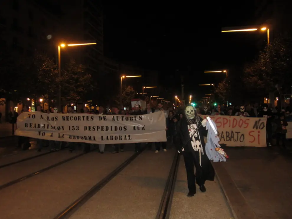 Protesta de los trabajadores de AUZ