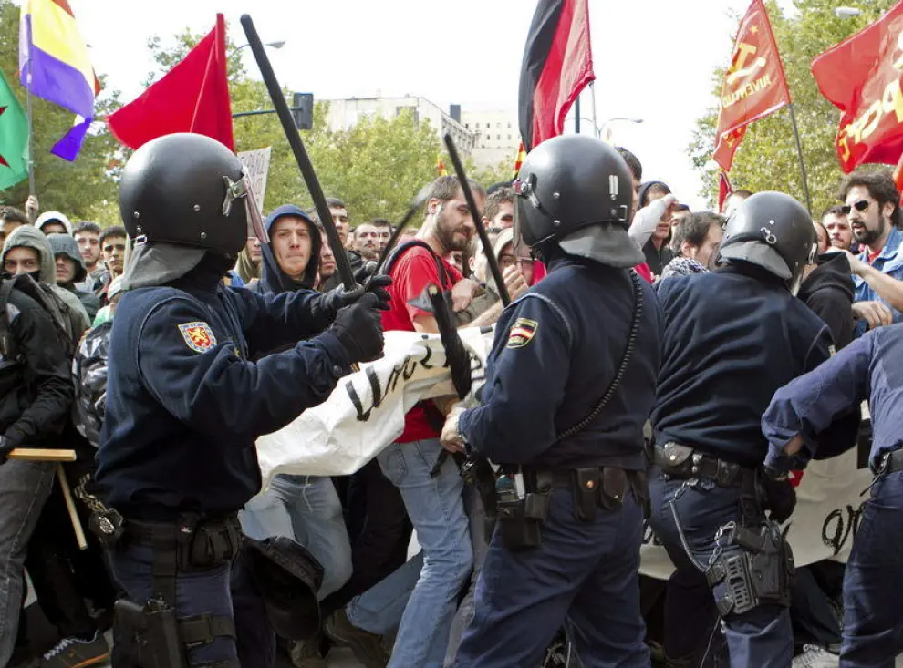Protestas por los recortes en la Universidad de Zaragoza