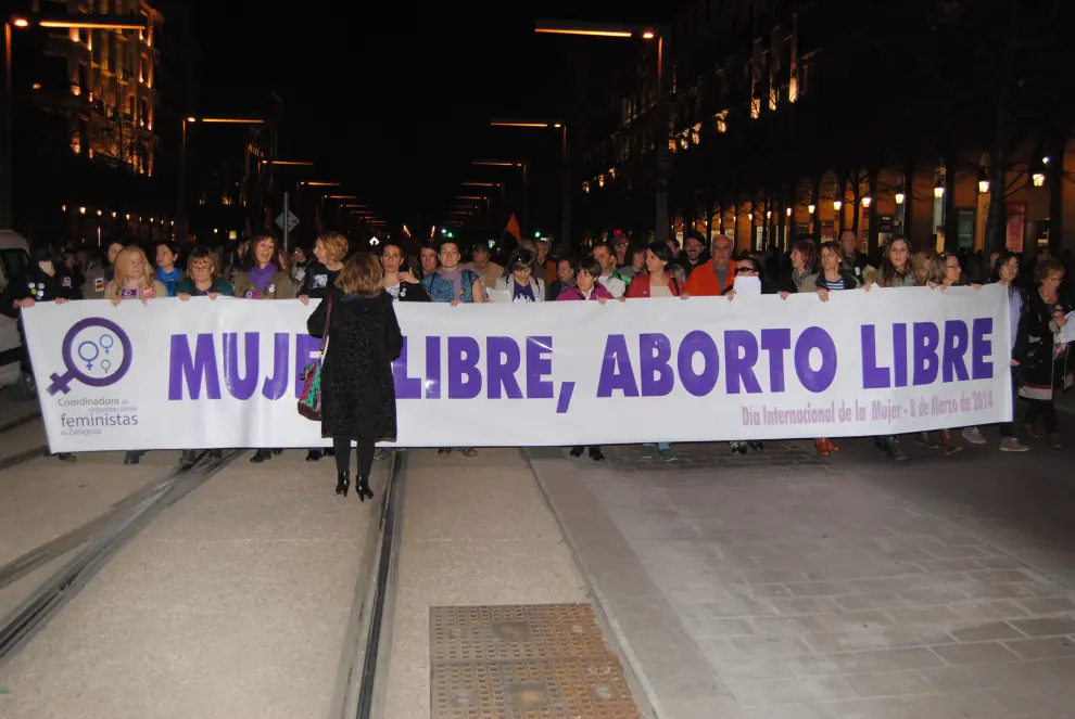 Manifestación contra la Ley del Aborto
