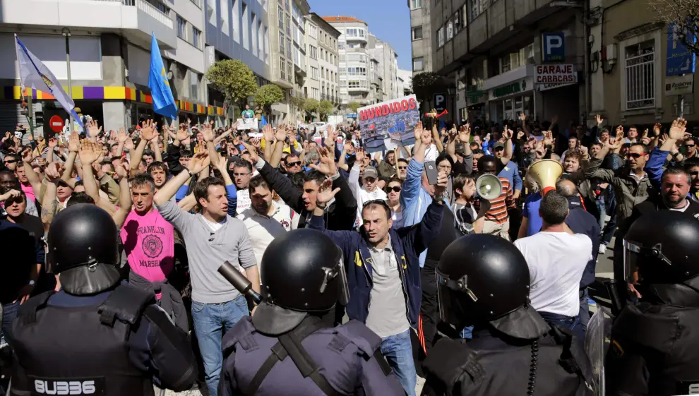 Protestas en Santiago de Compostela