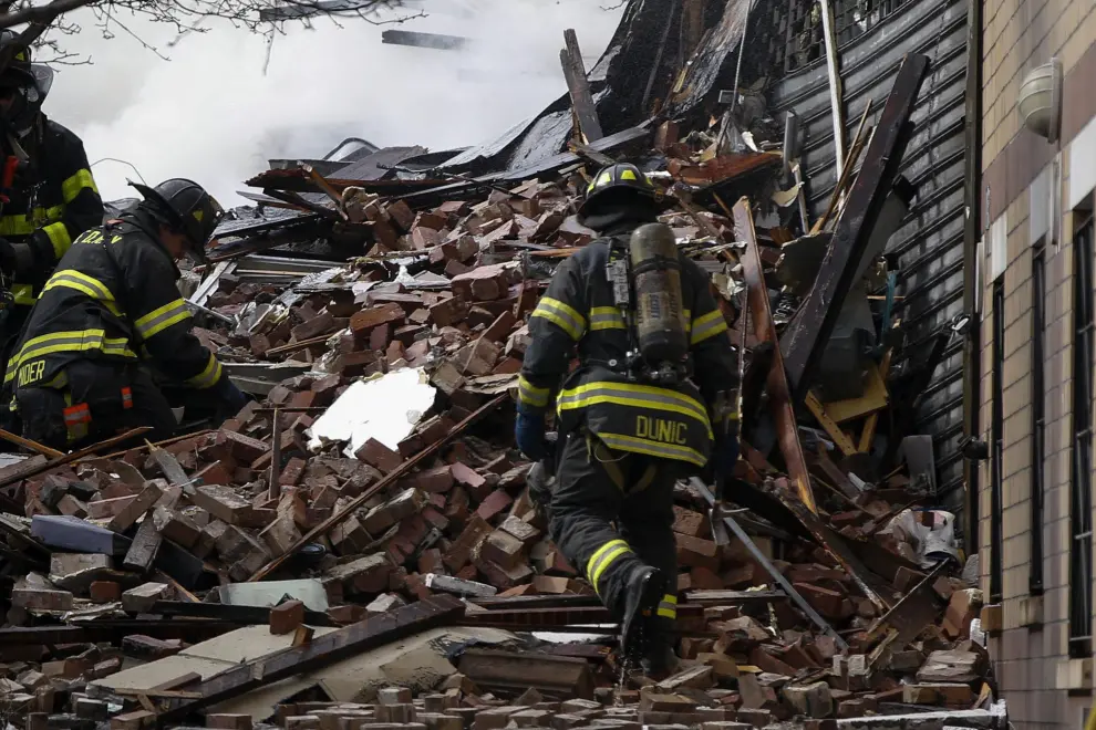 Derrumbe de dos edificios en Nueva York