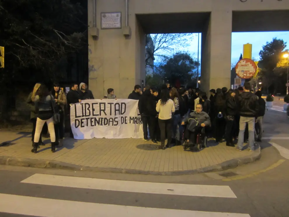 Manifestación contra los detenidos en Madrid