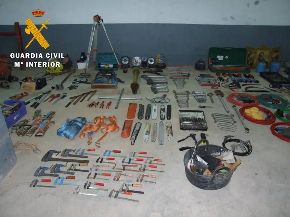 Objetos recuperados por la Guardia Civil