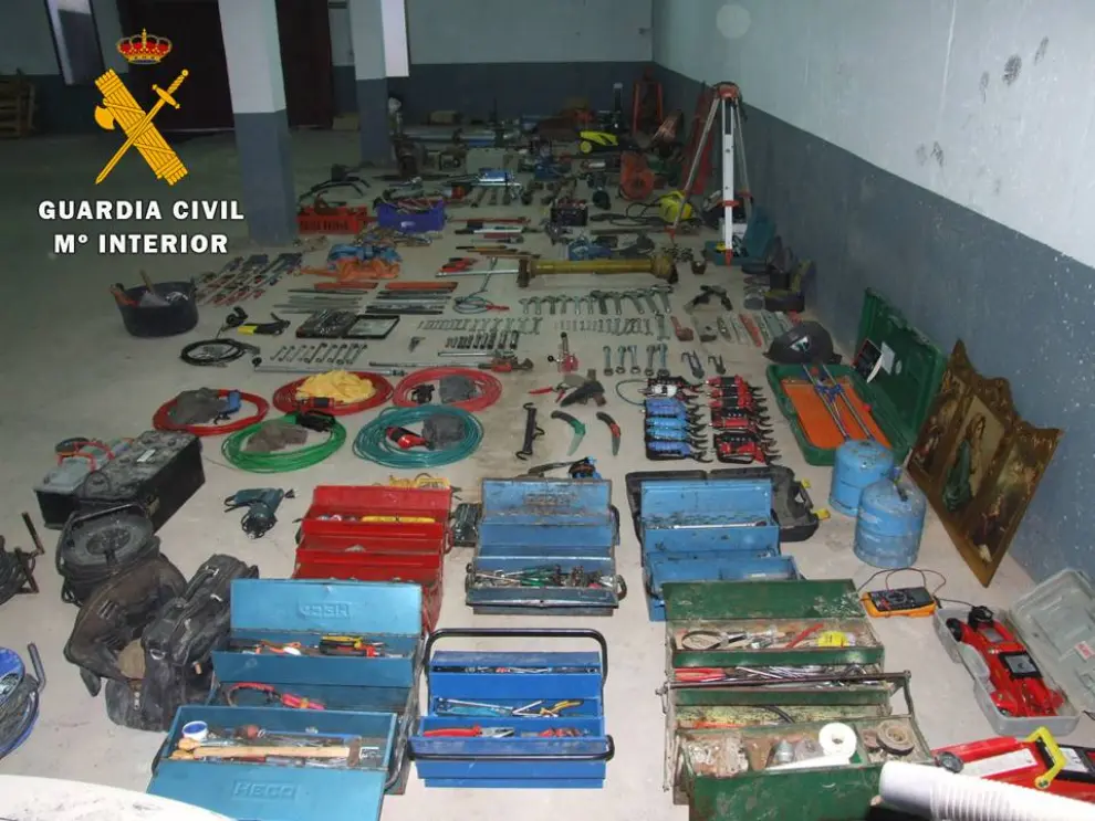 Objetos recuperados por la Guardia Civil
