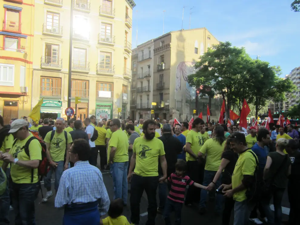 Manifestaciones de los trabajadores de FCC y HP esta tarde en Zaragoza