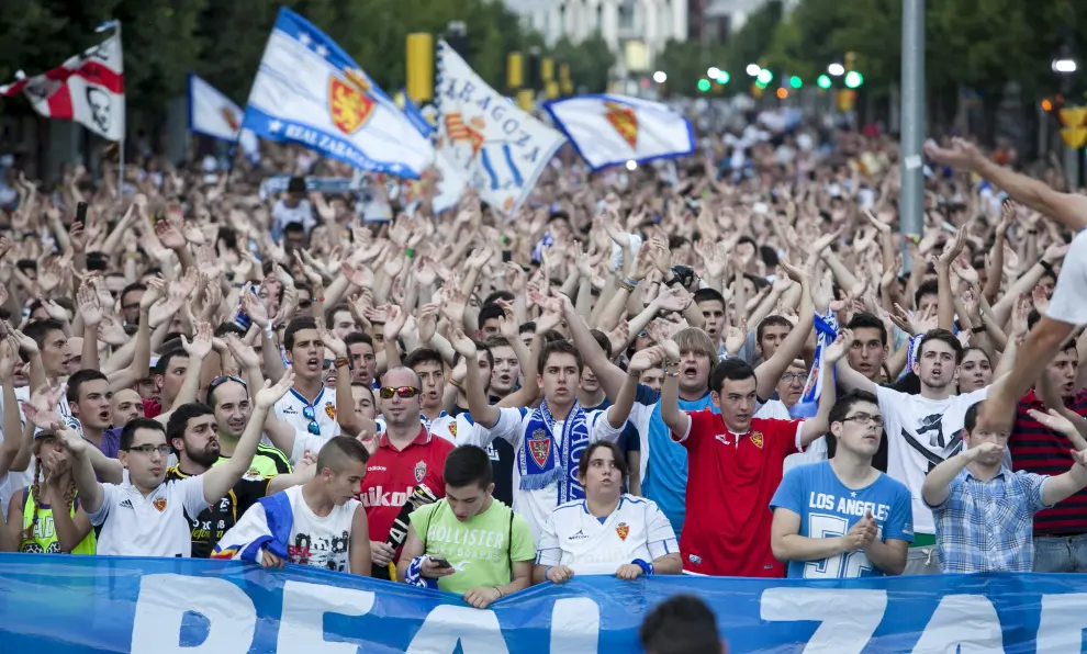 Miles de personas se manifestaron en julio para pedir una solución para el Real Zaragoza