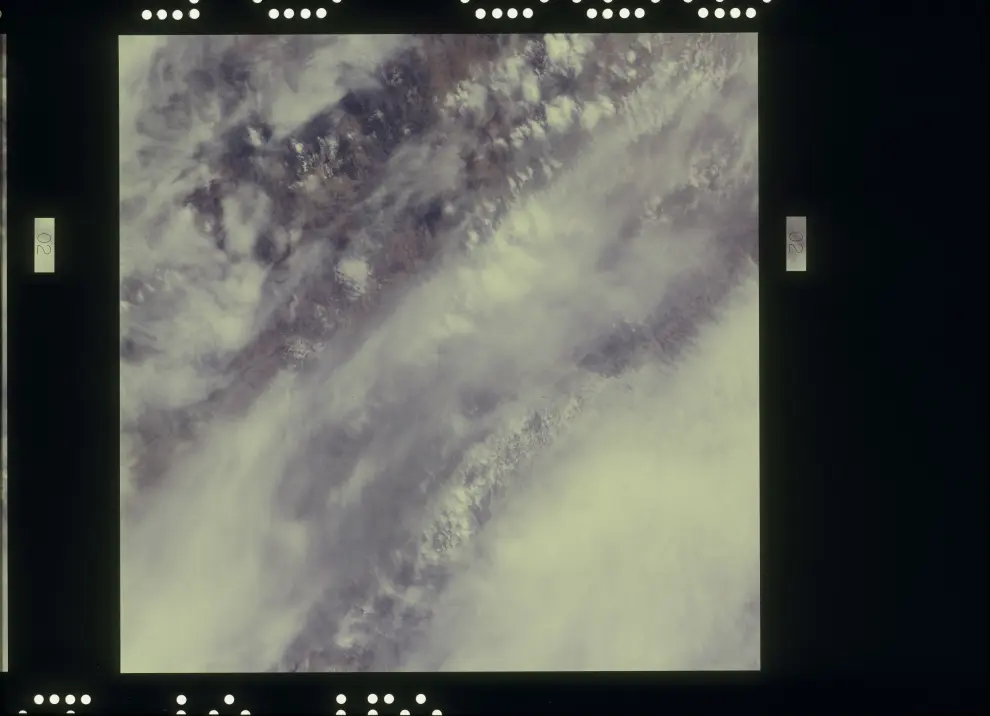 Imagen de Aragón y su entorno tomada en 1973 por el Skylab