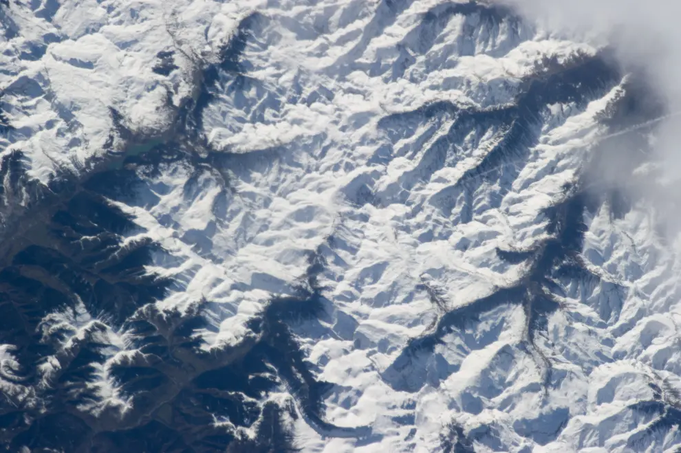 Glaciares pirenaicos captados por la ISS