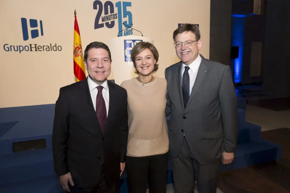 Emiliano García-Page, presidente de Castilla-La Mancha, Isabel García Tejerina y Ximo Puig, presidente valenciano