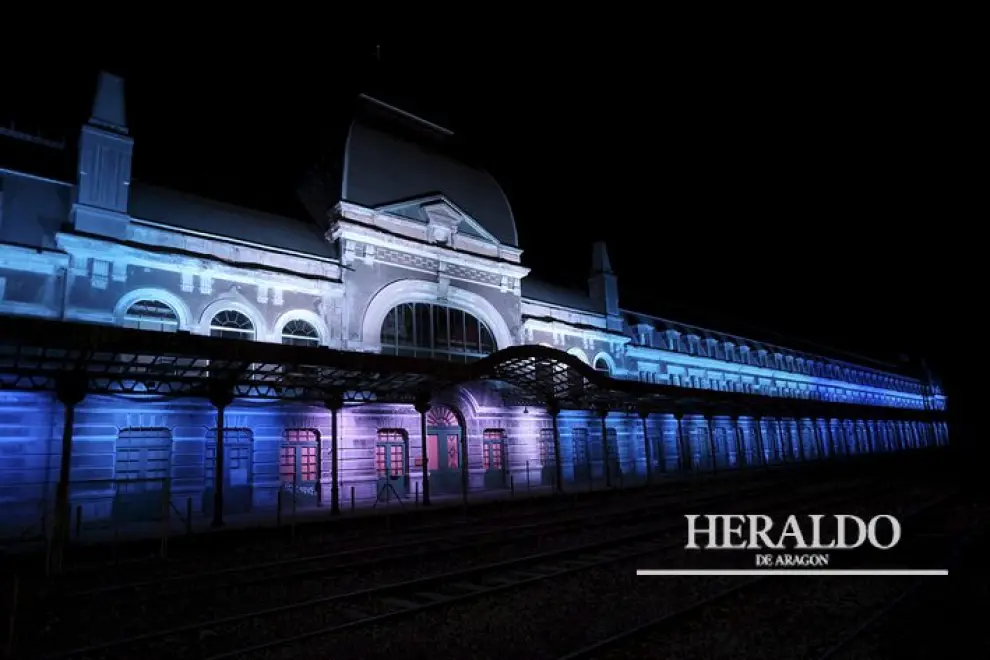 Inauguración de la iluminación nocturna de la Estación Internacional de Canfranc.