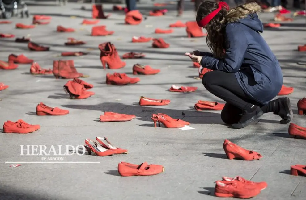 Acto contra la violencia de género el 28 de noviembre en la plaza de España de Zaragoza.