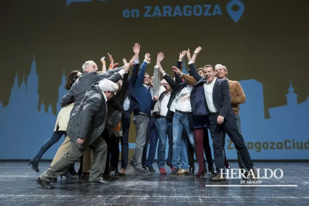 Mitin de Albert Rivera, candidato de Ciudadanos para las elecciones generales del 20D, en el Palacio de Congresos de Zaragoza el 5 de diciembre.