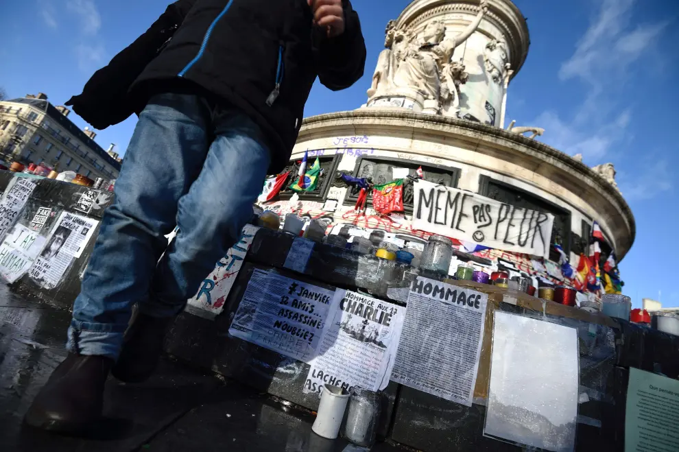 Aniversario del ataque terrorista contra la sede de Charlie Hebdo