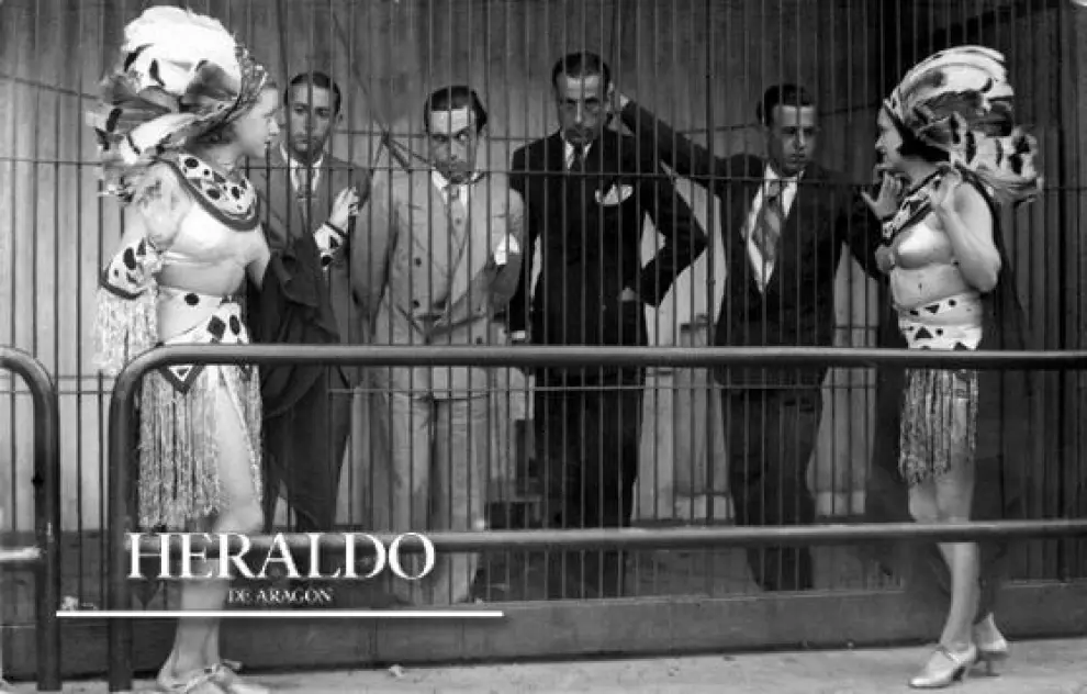 Espectáculo de revista en el Iris Park de Zaragoza en la década de los años 30
