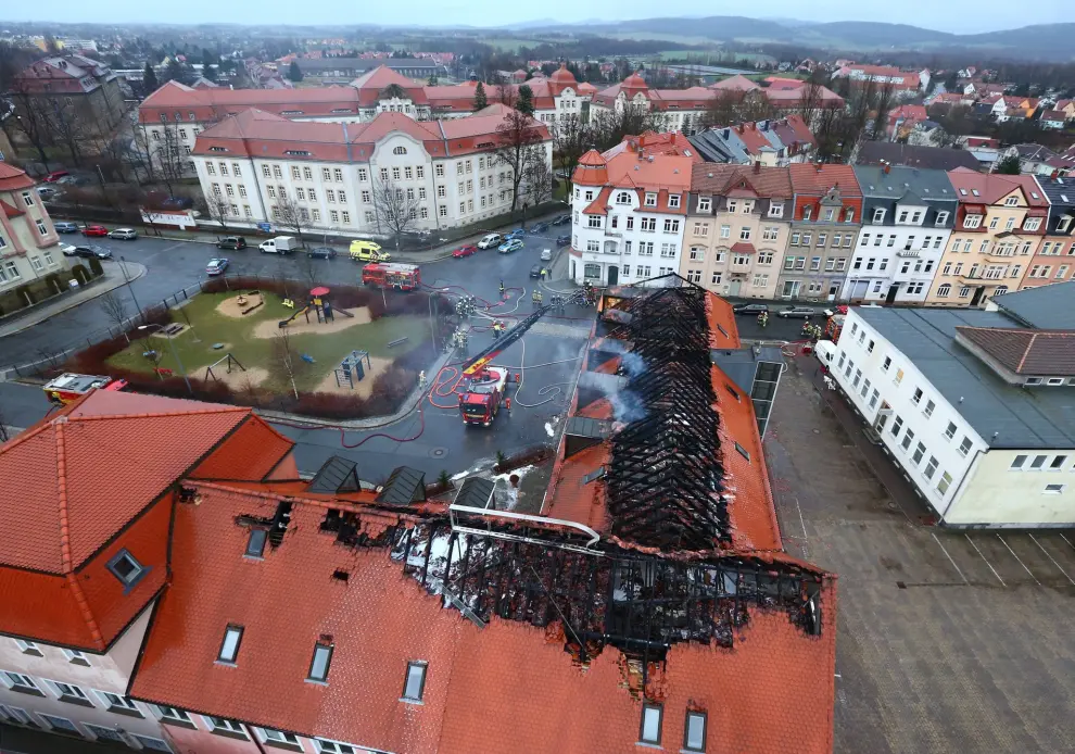 Incendio de un hotel para refugiados en Bautzen
