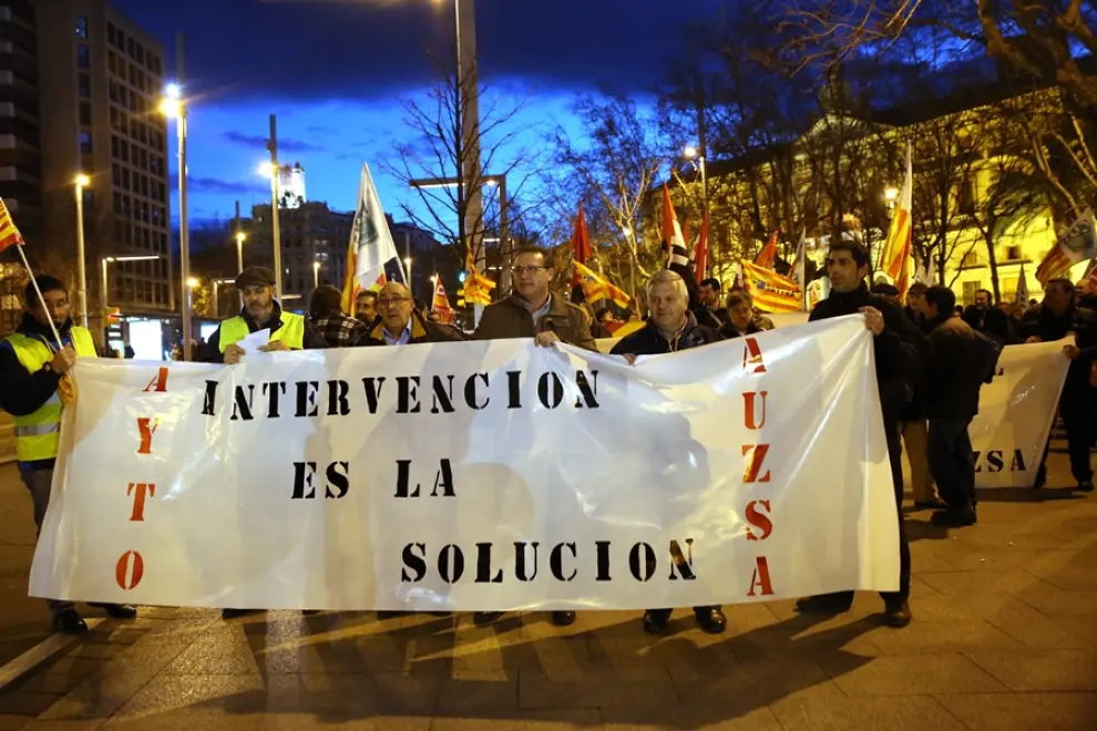 Manifestación de los trabajadores de AUZSA