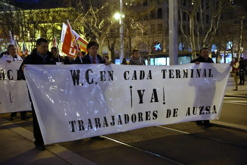 Manifestación de los trabajadores de AUZSA